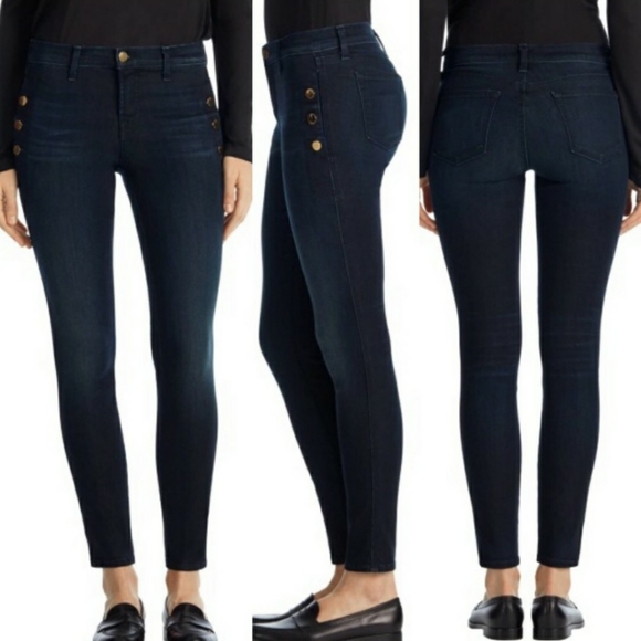 j brand zion skinny jeans with buttons